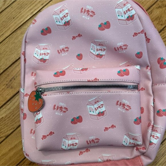 Strawberry Milk Hot topic Pink Backpack in Great Condition - Picture 2 of 8